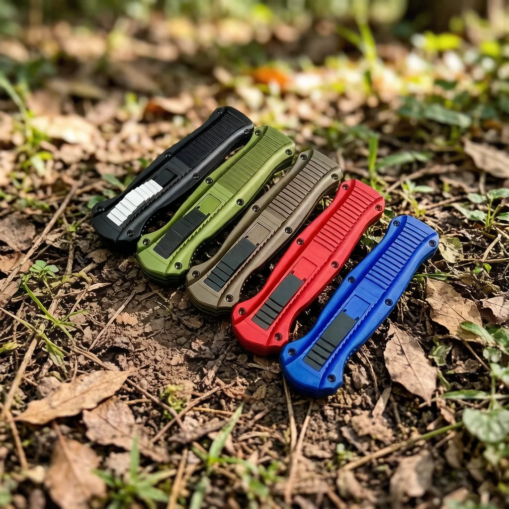 High Quality OTF Knife EDC Tactical Knives Durable Aluminum Handle Outdoor Survival Tool Multi Color Utility Knives For Men Gift
High Quality OTF Knife EDC Tactical Knives Durable Aluminum Handle Outdoor Survival Tool Multi Color Utility Knives For Men Gift