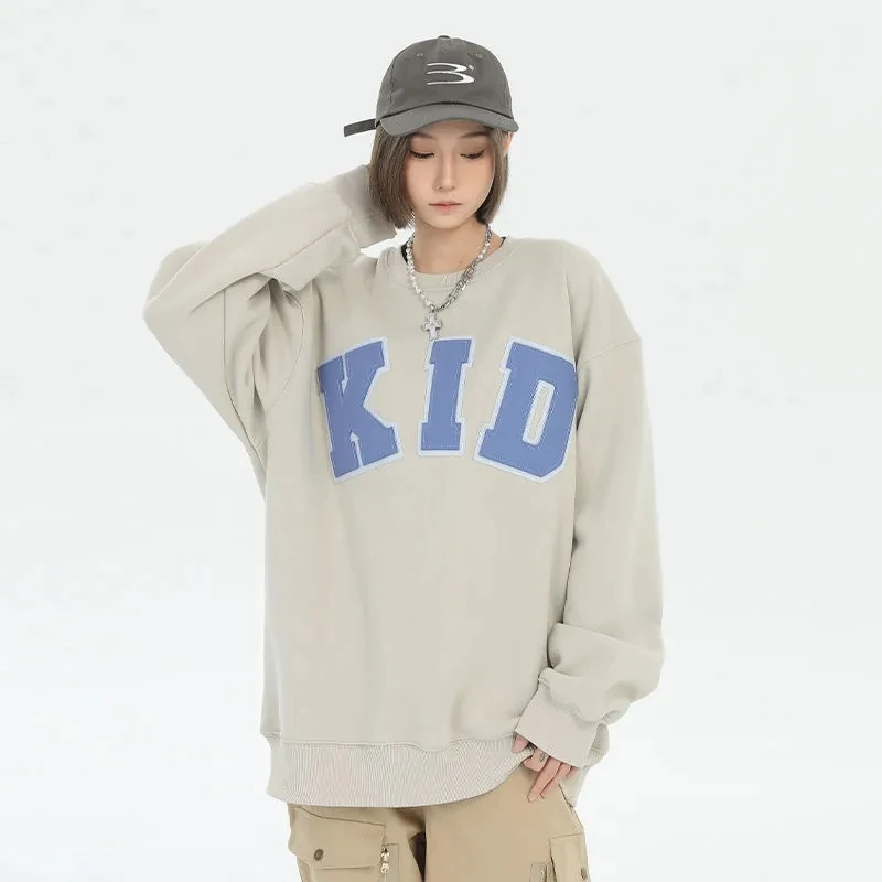 Women' Clothing Pullover Round Neck Solid Grey Color New Korean Version Baggy Plush Thick Y2K Pullover Top Without Cap Lazy 2023
Women' Clothing Pullover Round Neck Solid Grey Color New Korean Version Baggy Plush Thick Y2K Pullover Top Without Cap Lazy 2023