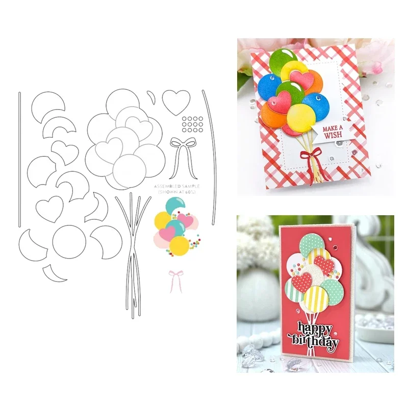 New Balloon Bouquet Festival Decoration Party Metal Cutting Dies Scrapbooking for Paper Making Frames Card Craft no Stamp
New Balloon Bouquet Festival Decoration Party Metal Cutting Dies Scrapbooking for Paper Making Frames Card Craft no Stamp