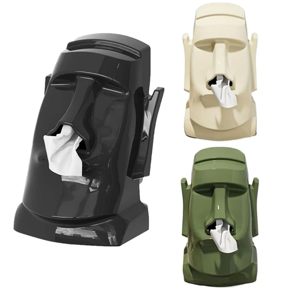 New 3 in 1 Desktop Storage Box ABS Multifunctional Earphone Storage Rack Moai Statue Paper Tissue Box Car Decor
New 3 in 1 Desktop Storage Box ABS Multifunctional Earphone Storage Rack Moai Statue Paper Tissue Box Car Decor
