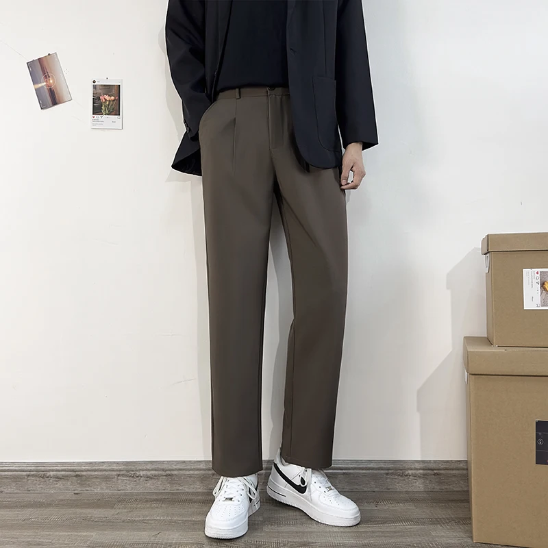 Busin повседневные мужские прямые брюки для костюма, легкие свободные широкие брюки Maturi Sle, маленькие западные брюки, крутые повседневные длинные брюки...
Busin повседневные мужские прямые брюки для костюма, легкие свободные широкие брюки Maturi Sle, маленькие западные брюки, крутые повседневные длинные брюки...