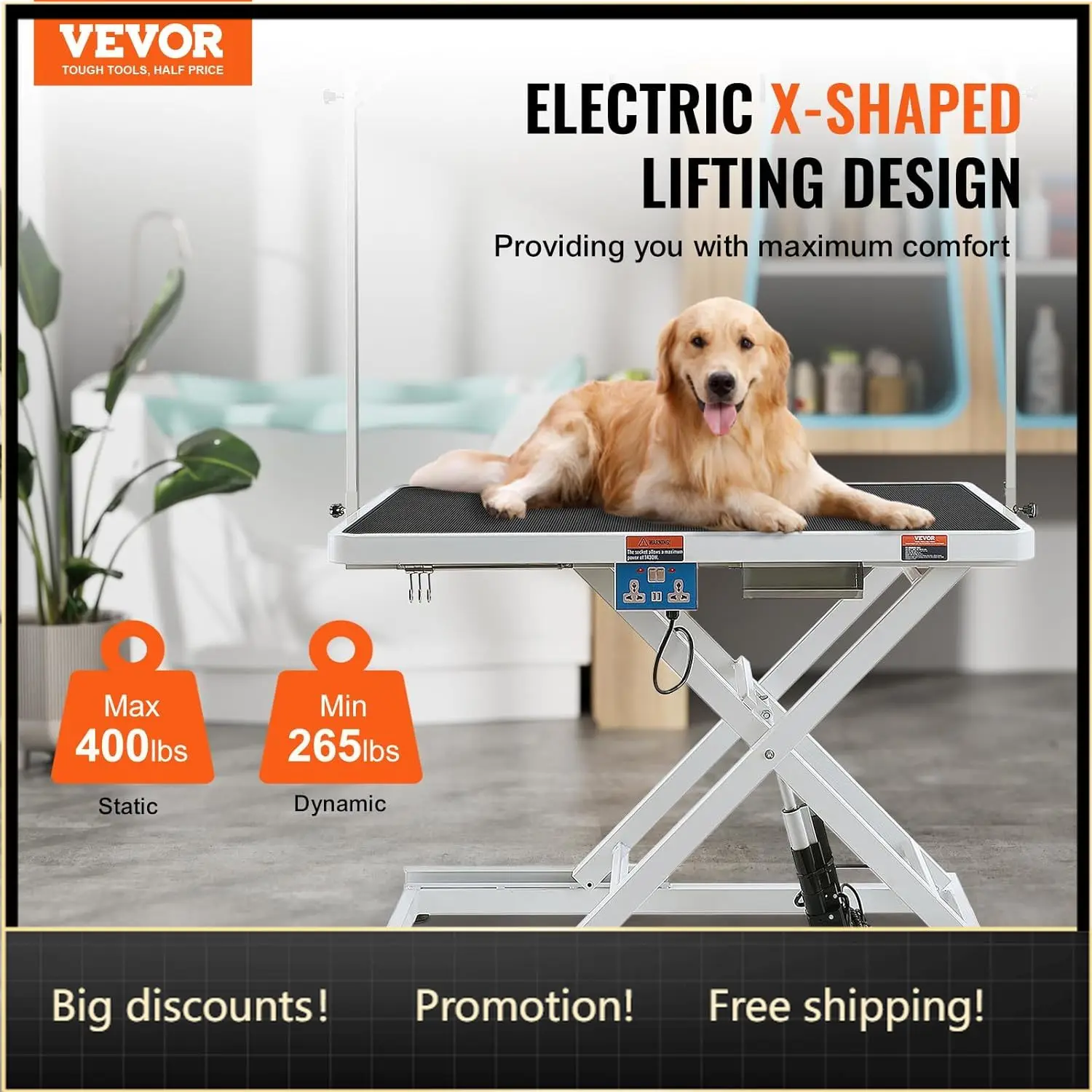 50 Inch Pet Grooming Table, Heavy Duty for Large Dogs, Height Adjustable, Anti Slip Tabletop, Grooming Arm Included, Max Load 40
50 Inch Pet Grooming Table, Heavy Duty for Large Dogs, Height Adjustable, Anti Slip Tabletop, Grooming Arm Included, Max Load 40