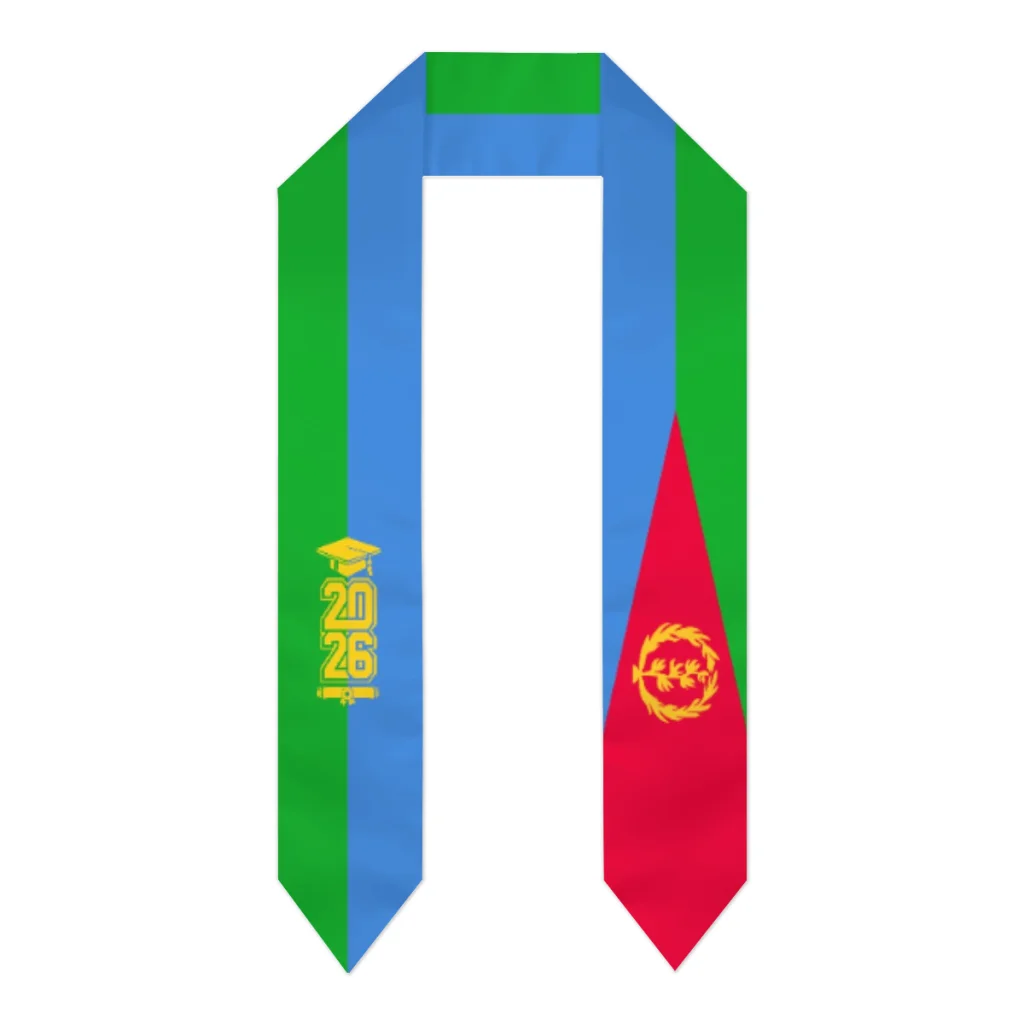 Class of 2026 Eritrea Flag Scarf Graduation Sash Stole International Study Abroad Adult Unisex Party Accessory Top Print
Class of 2026 Eritrea Flag Scarf Graduation Sash Stole International Study Abroad Adult Unisex Party Accessory Top Print