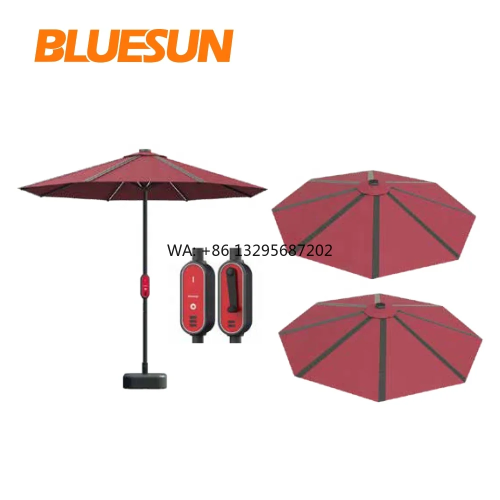 Outdoor Solar Power Umbrella LED Light Solar Beach Umbrella With USB Charger
Outdoor Solar Power Umbrella LED Light Solar Beach Umbrella With USB Charger