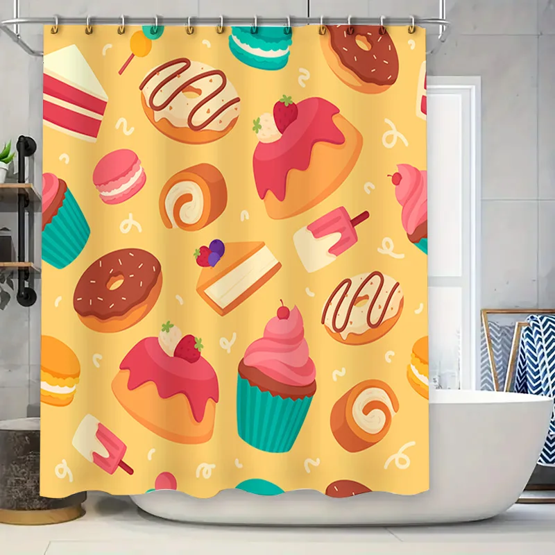 Colorful Candy Pattern Shower Curtain for Bathroom Decor Yellow Floral Design Waterproof Fabric with Rings (180x240cm)
Colorful Candy Pattern Shower Curtain for Bathroom Decor Yellow Floral Design Waterproof Fabric with Rings (180x240cm)