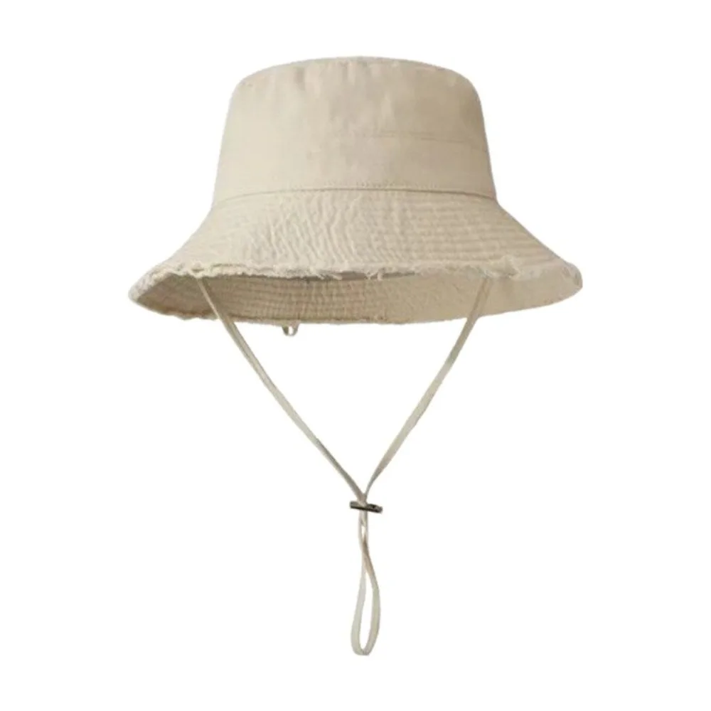 Fashionable Hyun-Ah Style Bucket Hat Adjustable Fringed Summer Sunshade Hat Sun Resistant Solid Color Fisherman Cap Four Seasons
Fashionable Hyun-Ah Style Bucket Hat Adjustable Fringed Summer Sunshade Hat Sun Resistant Solid Color Fisherman Cap Four Seasons