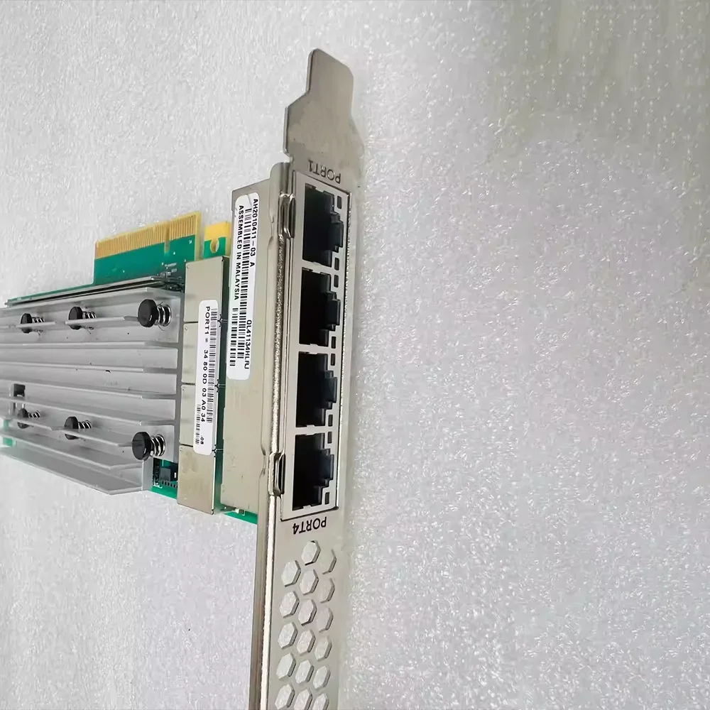 NIC 10 Gigabit network card With Four Electrical Ports QL41134HLRJ AH2010411-03 A
NIC 10 Gigabit network card With Four Electrical Ports QL41134HLRJ AH2010411-03 A