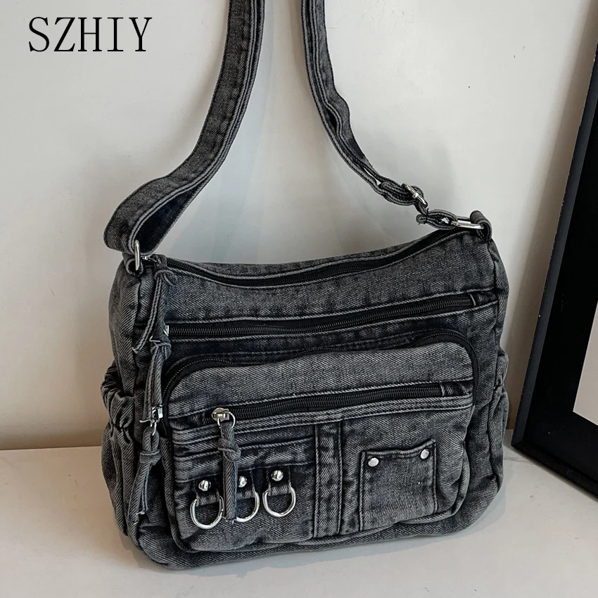 Мягкая джинсовая сумка через плечо для девочек, универсальная женская сумка через плечо в стиле ретро, большая вместительная сумка с несколькими карманами, маленькая квадратная сумка
Мягкая джинсовая сумка через плечо для девочек, универсальная женская сумка через плечо в стиле ретро, большая вместительная сумка с несколькими карманами, маленькая квадратная сумка