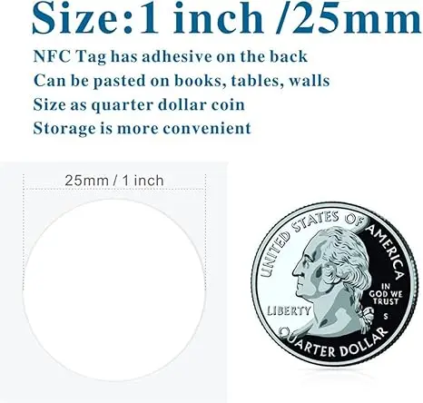 NTAG213 NFC-метки, наклейки, 25 мм, NFC-наклейки, чипы Ntag213, метки NFC 213, 144 байта памяти
NTAG213 NFC-метки, наклейки, 25 мм, NFC-наклейки, чипы Ntag213, метки NFC 213, 144 байта памяти