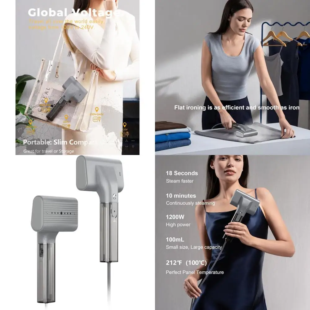Портативный отпариватель для одежды 1200 Вт с двумя режимами работы для путешествий и домашнего использования, подходит для всех напряжений (110-240 В), цвет: холодный серый
Портативный отпариватель для одежды 1200 Вт с двумя режимами работы для путешествий и домашнего использования, подходит для всех напряжений (110-240 В), цвет: холодный серый
