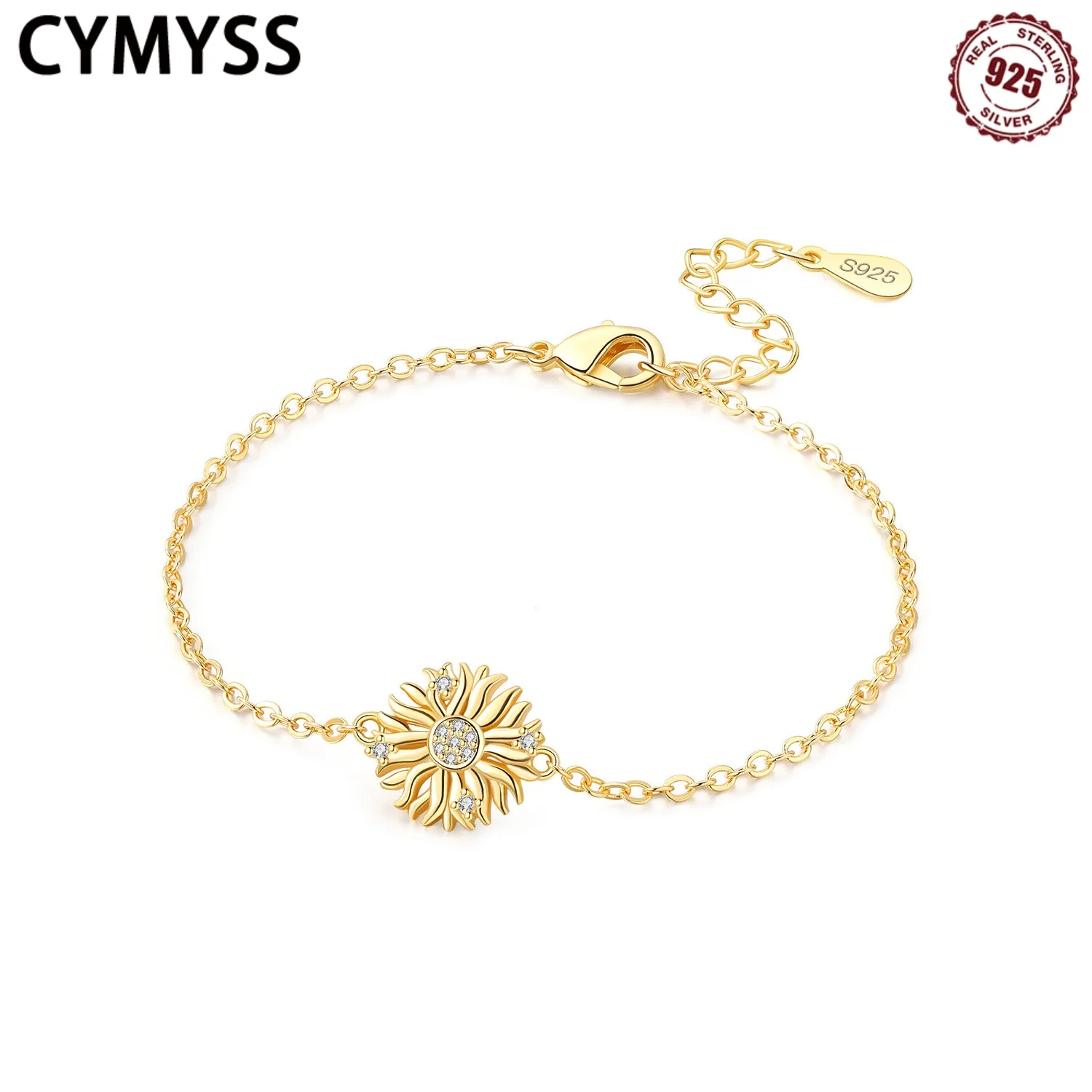 CYMYSS 2025 New 925 Sterling Silver Star Moon Sun K Gold Chain Bracelets Woman Charm Bracelet Designer Jewelry
CYMYSS 2025 New 925 Sterling Silver Star Moon Sun K Gold Chain Bracelets Woman Charm Bracelet Designer Jewelry