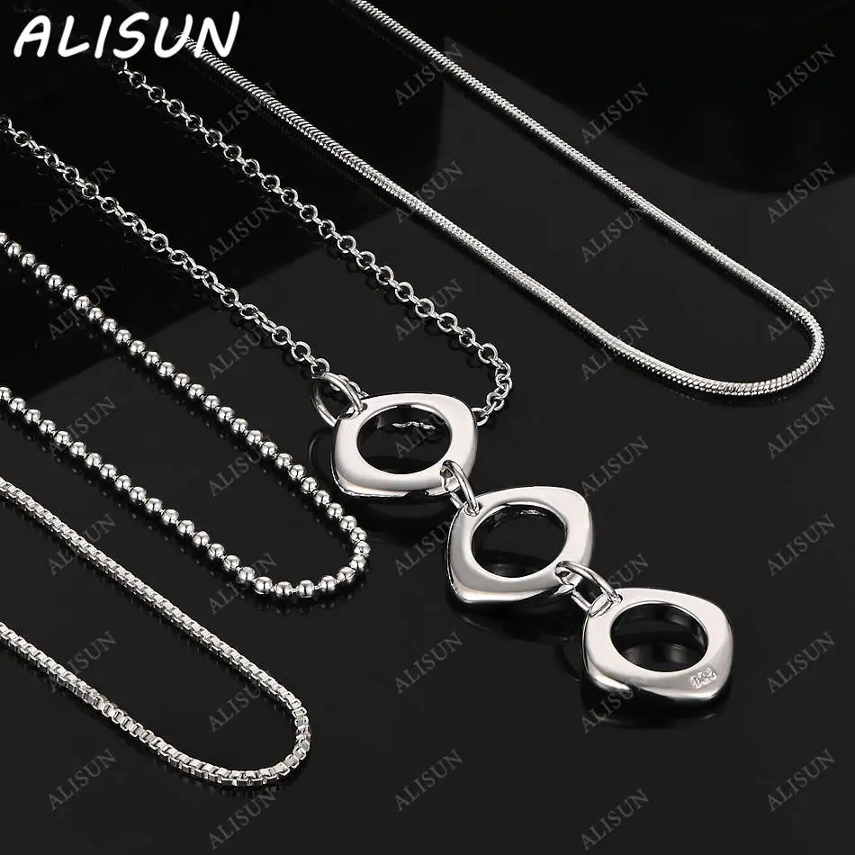 ALISUN 40-75cm 925 Sterling Silver Square And Circle Pendant Necklace For Women Men Trend Birthday Gifts Fashion Party Jewelry
ALISUN 40-75cm 925 Sterling Silver Square And Circle Pendant Necklace For Women Men Trend Birthday Gifts Fashion Party Jewelry