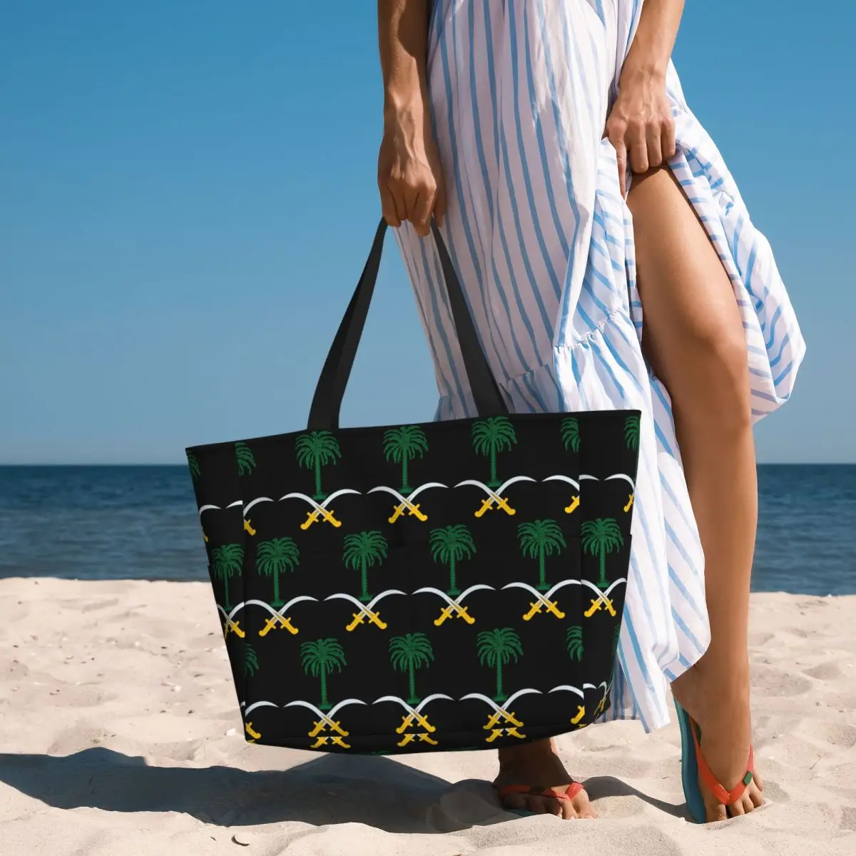 Coat Of Arms Of Saudi Arabia Beach Tote Bag Sport Gym Yoga Duffle Large Tote Bag Women Travel Bag Fitness bag
Coat Of Arms Of Saudi Arabia Beach Tote Bag Sport Gym Yoga Duffle Large Tote Bag Women Travel Bag Fitness bag