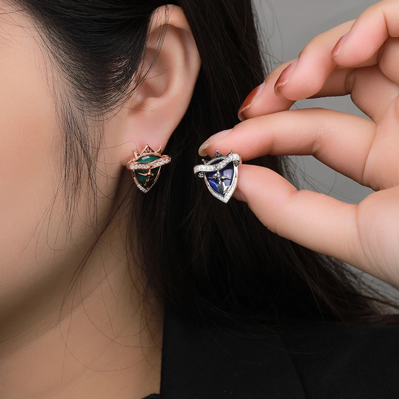 925 Sterling Silver Earrings with Iazurite Malachite Shirakai Black Agate & Zircon Electroplated Customizable Wholesale Jewelry
925 Sterling Silver Earrings with Iazurite Malachite Shirakai Black Agate & Zircon Electroplated Customizable Wholesale Jewelry