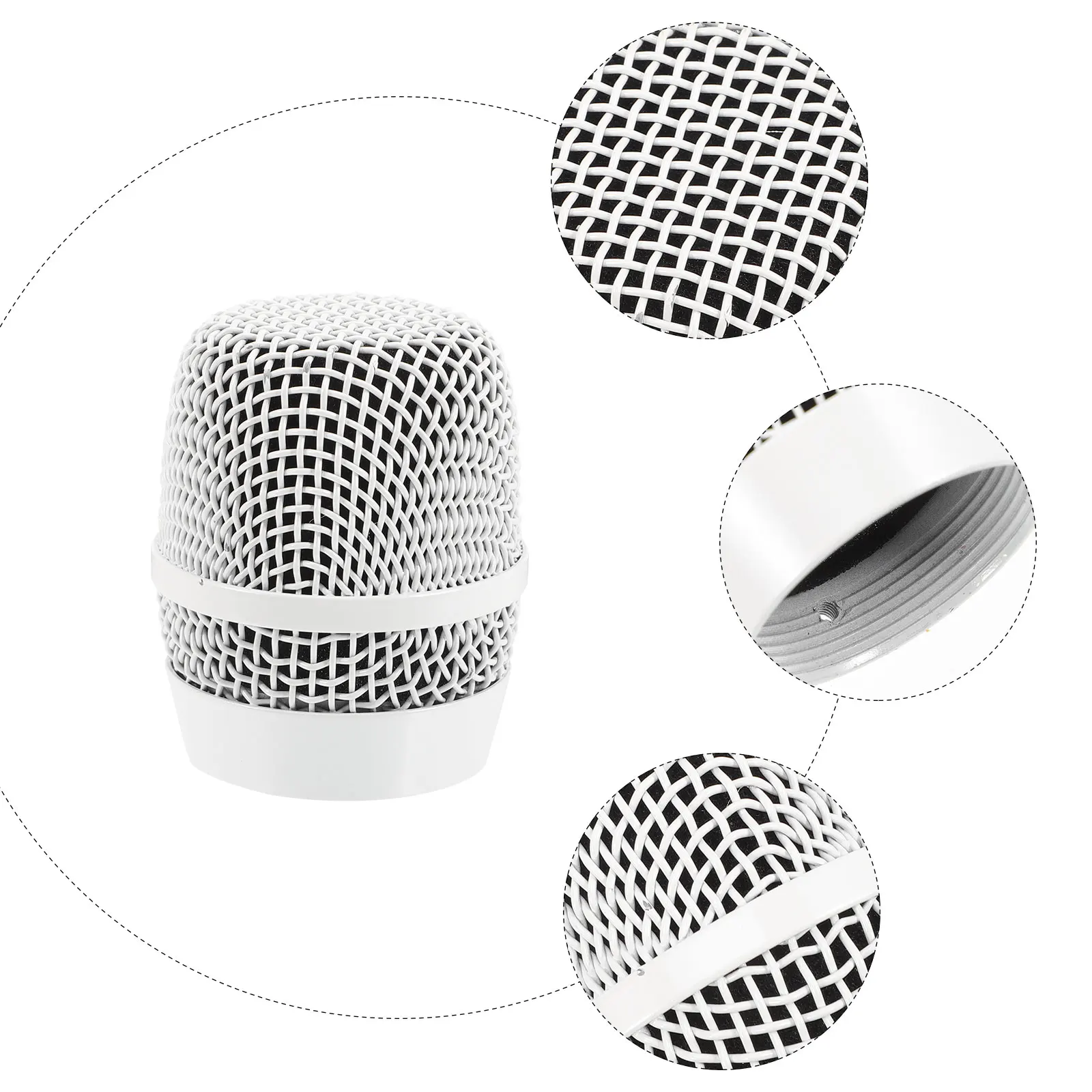 Metal Microphone Replacement Ball Head For Durable Corrosion Resistant Mic Parts Ktv Supplies Wireless Mic Metal Mesh Head White
Metal Microphone Replacement Ball Head For Durable Corrosion Resistant Mic Parts Ktv Supplies Wireless Mic Metal Mesh Head White