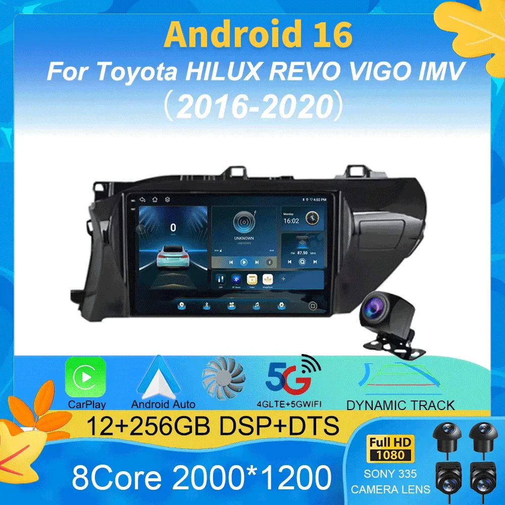 Автомагнитола Android 16 с CarPlay для Toyota HILUX REVO VIGO IMV 2016-2020, мультимедийный GPS-плеер, стереосистема 2DIN, головное устройство
Автомагнитола Android 16 с CarPlay для Toyota HILUX REVO VIGO IMV 2016-2020, мультимедийный GPS-плеер, стереосистема 2DIN, головное устройство