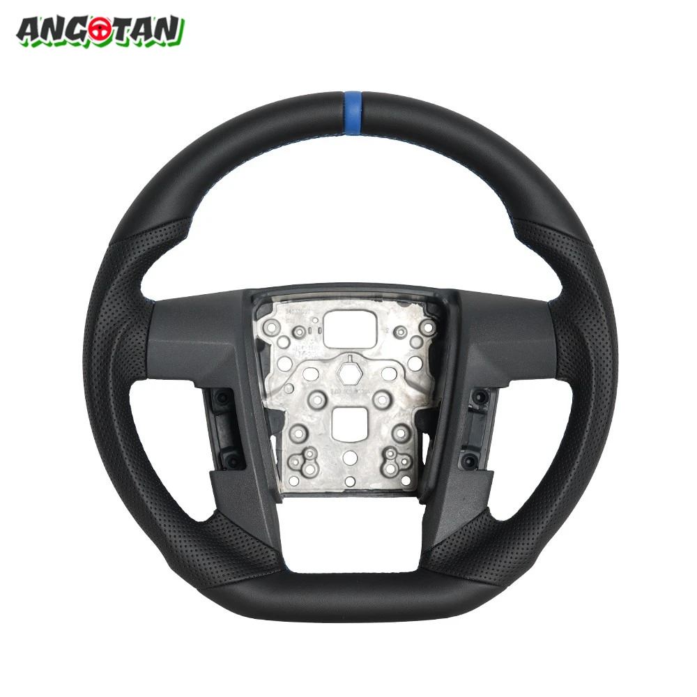 Спортивный руль из натуральной кожи для Ford F150 SVT F-150 2011-2014 с синей полосой, перфорированной кожей и плоским дном
Спортивный руль из натуральной кожи для Ford F150 SVT F-150 2011-2014 с синей полосой, перфорированной кожей и плоским дном