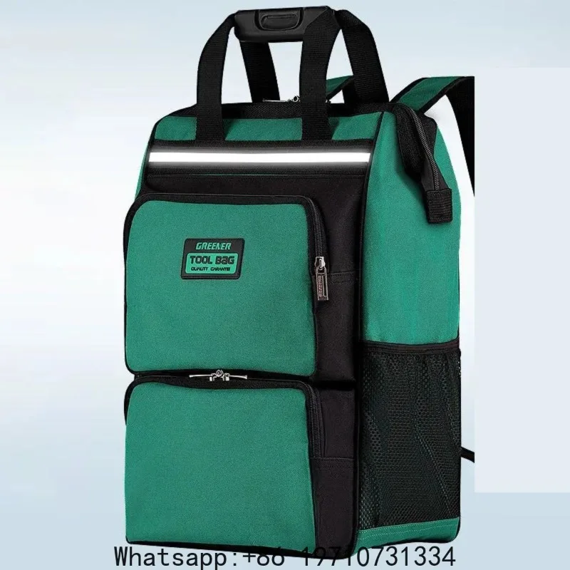 Greener Electrician Tool Shoulder Bag Backpack Tool Bag Professional Mechanic Strong Waterproof Reinforced Organizer Box
Greener Electrician Tool Shoulder Bag Backpack Tool Bag Professional Mechanic Strong Waterproof Reinforced Organizer Box