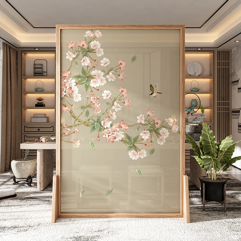 Solid wood screen partition living room new Chinese home bedroom cover bedside office
Solid wood screen partition living room new Chinese home bedroom cover bedside office