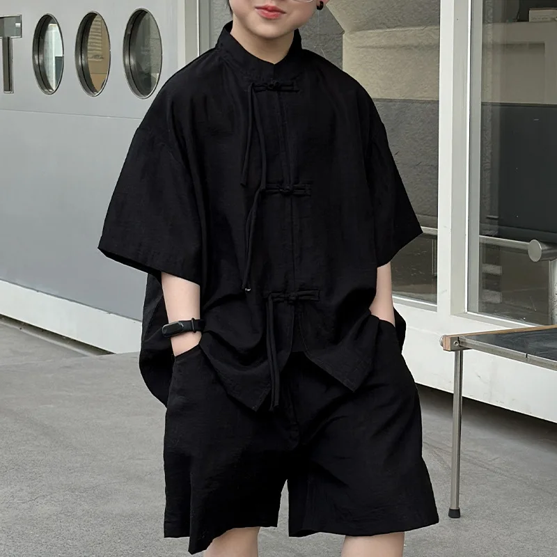 Children Clothing Kids Cotton Linen Chinese Style Comfortable Suit 2024 New Fashion Loose Short Sleeve Shorts Thin Two Piece Set
Children Clothing Kids Cotton Linen Chinese Style Comfortable Suit 2024 New Fashion Loose Short Sleeve Shorts Thin Two Piece Set