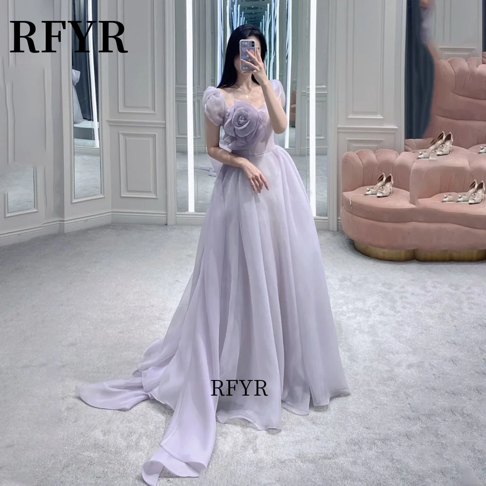 RFYR A Line Prom Dress Square Neck Evening Party Dress 3D lowers Short Sleeves Special Occasion Dress for Women Customized
RFYR A Line Prom Dress Square Neck Evening Party Dress 3D lowers Short Sleeves Special Occasion Dress for Women Customized