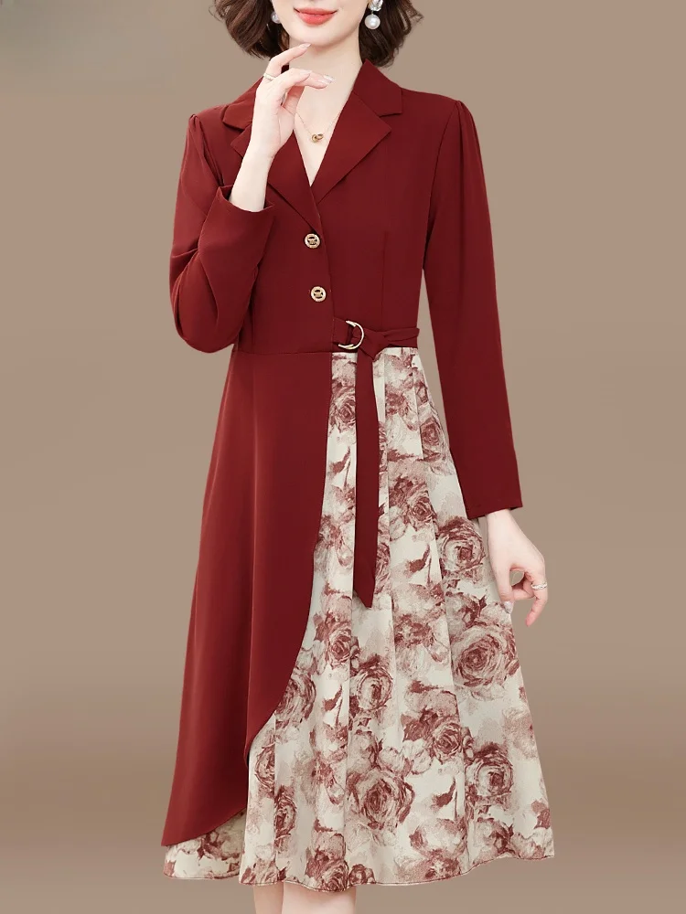 Модная свадебная юбка-миди для мамы, весенняя одежда, элегантная женская одежда из полиэстера с V-образным вырезом, однотонная.
Модная свадебная юбка-миди для мамы, весенняя одежда, элегантная женская одежда из полиэстера с V-образным вырезом, однотонная.