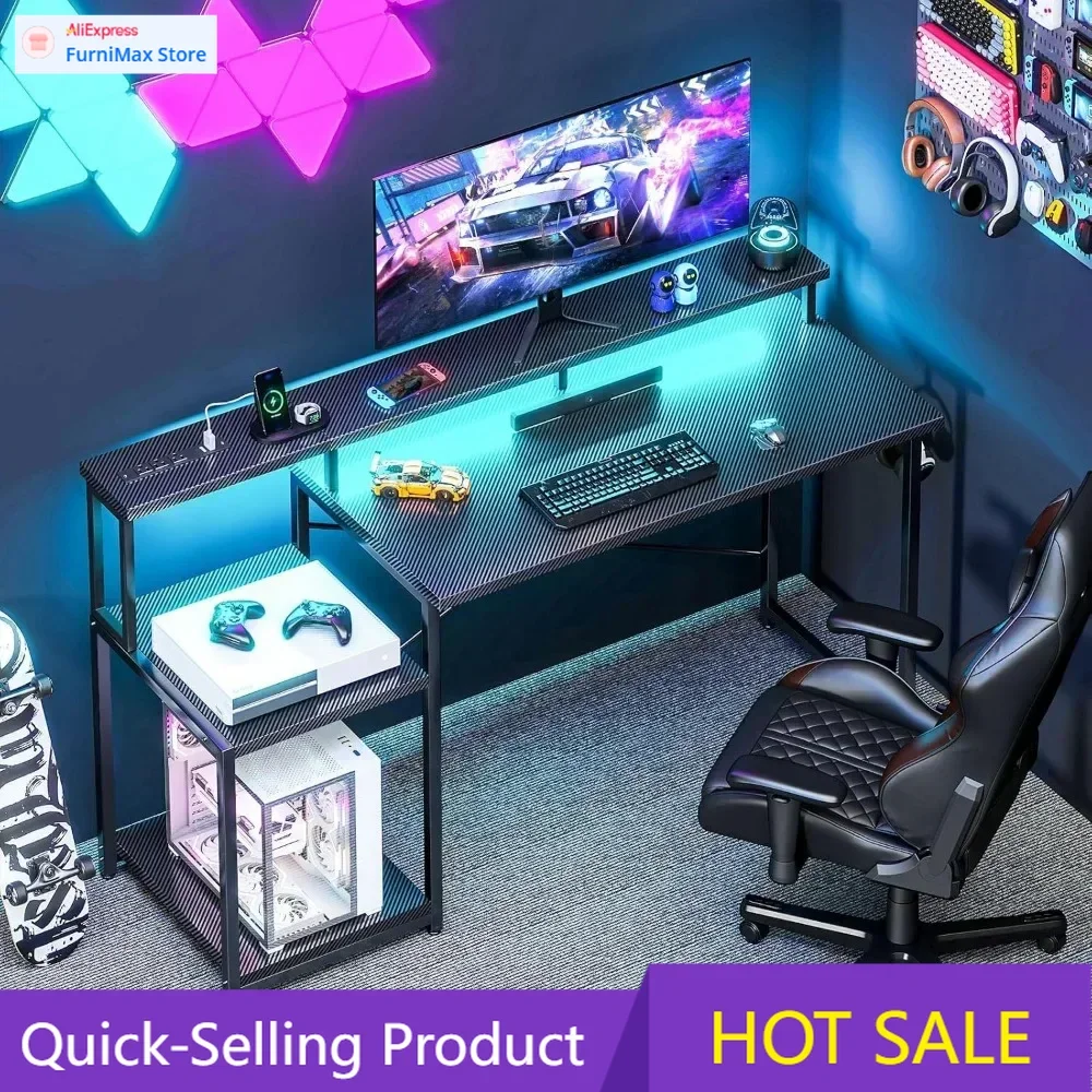 Limited-time promotionCustomizable Computer Desk, 56 Inch Gaming Desk with Led Lights & Power Outlet, Office Desk with Printer S
Limited-time promotionCustomizable Computer Desk, 56 Inch Gaming Desk with Led Lights & Power Outlet, Office Desk with Printer S