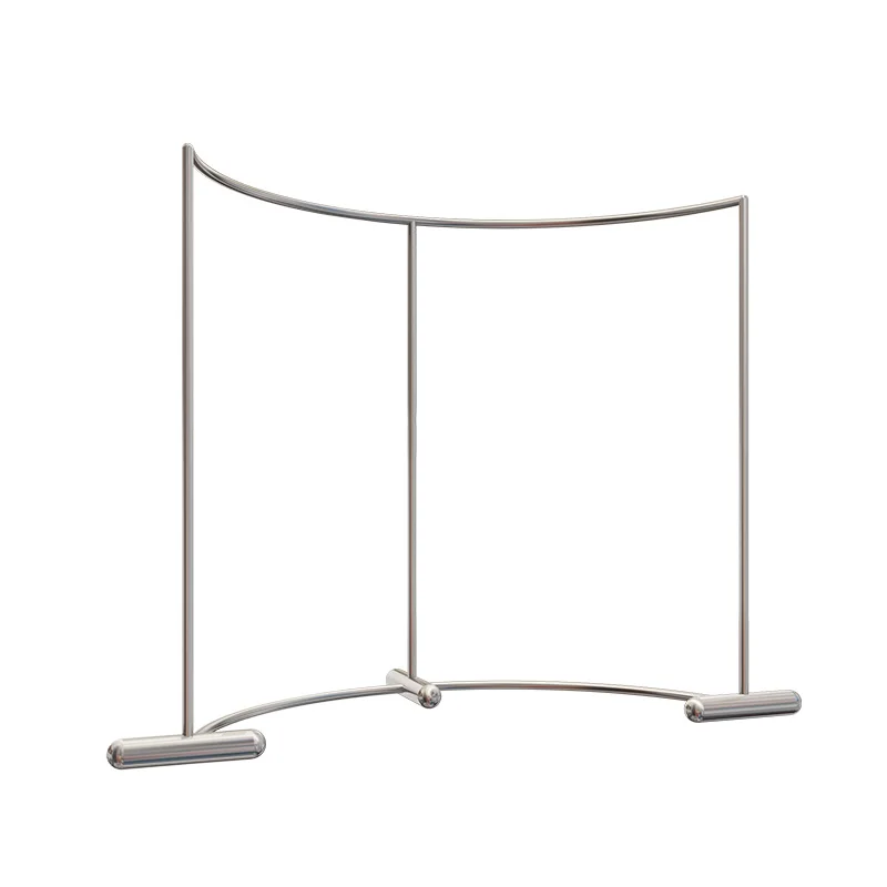 Clothing store display rack Arc stainless steel brushed silver floor-to-ceiling mid-island
Clothing store display rack Arc stainless steel brushed silver floor-to-ceiling mid-island