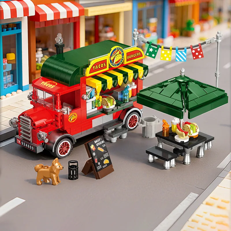 Mexican Taco Truck Small Particle Assembly DIY Street Scene Puzzle Building Block Model Ornament
Mexican Taco Truck Small Particle Assembly DIY Street Scene Puzzle Building Block Model Ornament