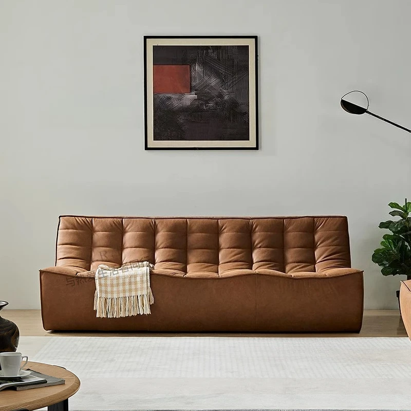 Modern living room floor-to-ceiling straight sofa Fenwick Italian armless leather sofa
Modern living room floor-to-ceiling straight sofa Fenwick Italian armless leather sofa