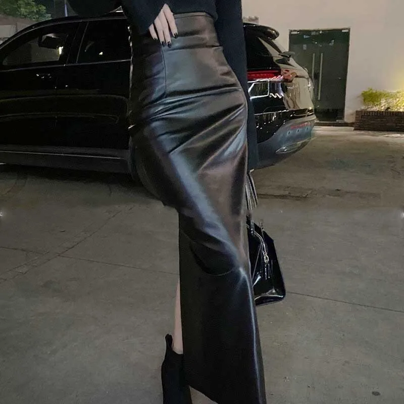 Women 2025 Dresses Leather Skirt Women's Temperament High Waist Leather Skirt Half Body Skirt PU Leather Dress Women
Women 2025 Dresses Leather Skirt Women's Temperament High Waist Leather Skirt Half Body Skirt PU Leather Dress Women