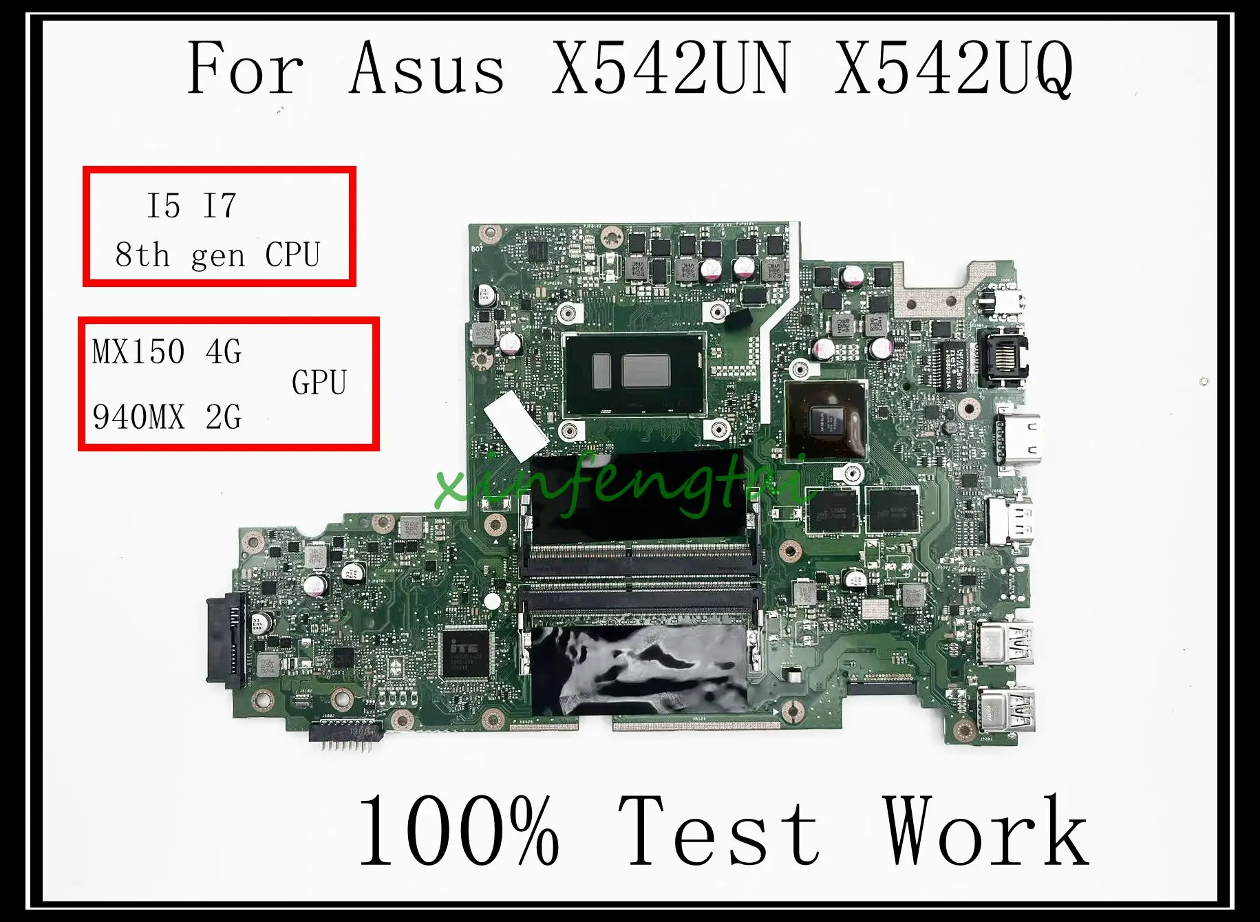 X542UN X542UQ Laptop Motherboard For ASUS V587U/FL8000U With i5 i7 8th gen CPU MX150/940MX GPU 100% Test Work
X542UN X542UQ Laptop Motherboard For ASUS V587U/FL8000U With i5 i7 8th gen CPU MX150/940MX GPU 100% Test Work