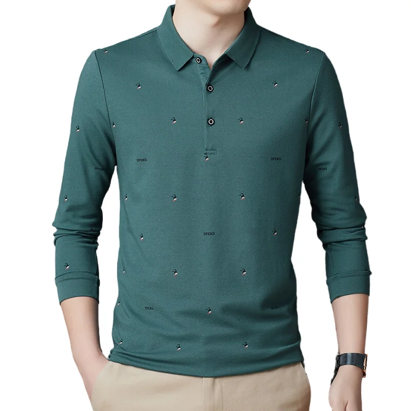 men New Polo Shirt Cotton Long sleeve Polo Shirts Male Classic Cartoon printing Slim Tees shirt Homme Men Clothing business tops
men New Polo Shirt Cotton Long sleeve Polo Shirts Male Classic Cartoon printing Slim Tees shirt Homme Men Clothing business tops