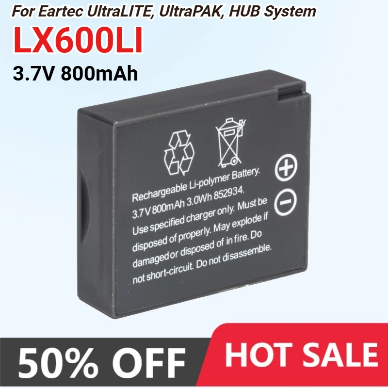 Wireless Headset Battery for LX600LI Eartec HUB UltraLITE UltraPAK Hub Systems Capacity 810mAh / 3.0Wh Type Li-ion Bateria 3.7V
Wireless Headset Battery for LX600LI Eartec HUB UltraLITE UltraPAK Hub Systems Capacity 810mAh / 3.0Wh Type Li-ion Bateria 3.7V