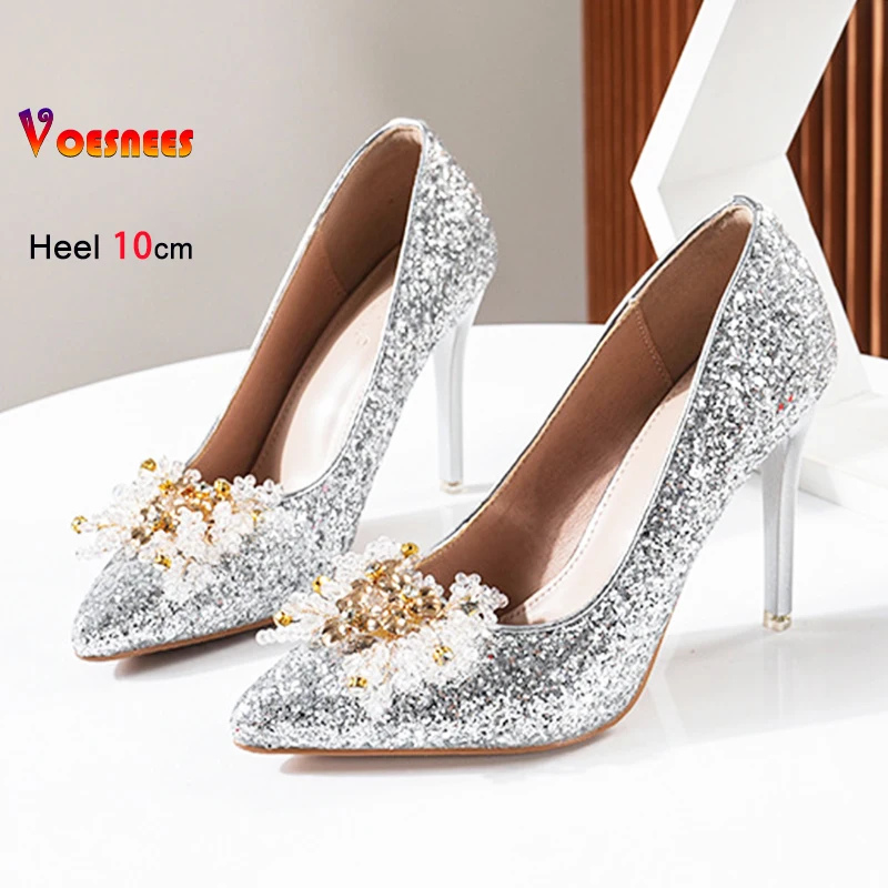 Женские классические вечерние свадебные серебряные туфли на высоком каблуке, роскошные блестящие модные туфли с блестками для женщин, банкетное платье, женские туфли-лодочки
Женские классические вечерние свадебные серебряные туфли на высоком каблуке, роскошные блестящие модные туфли с блестками для женщин, банкетное платье, женские туфли-лодочки
