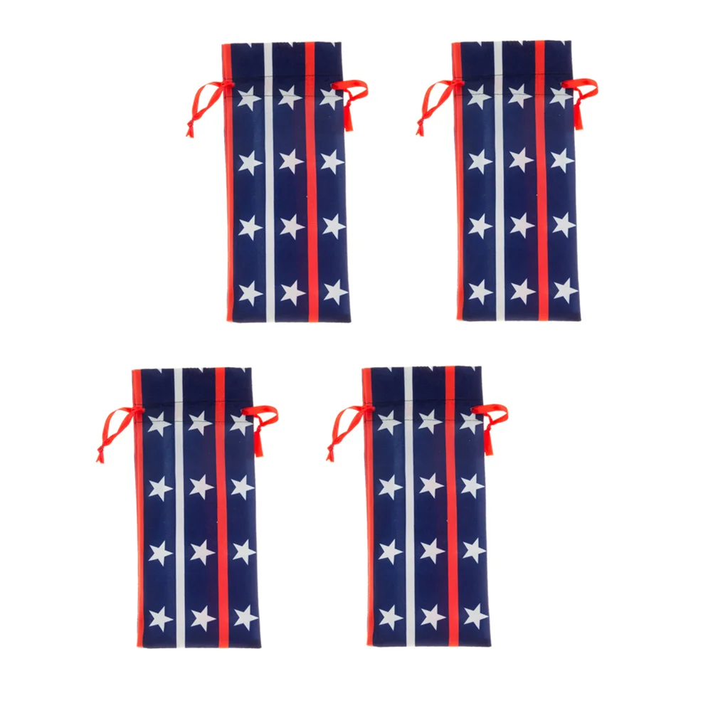 4 Pcs Independence Day Bottle Set Tote Bags United States Wrap Flannel Material Cover Fitness Decoration
4 Pcs Independence Day Bottle Set Tote Bags United States Wrap Flannel Material Cover Fitness Decoration