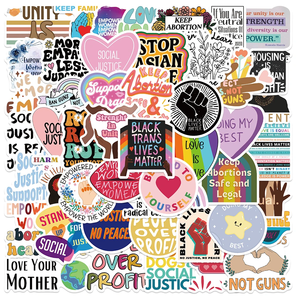 50PCS Inspirational Social Justice Words Stickers Aesthetic Graffiti Decals DIY Phone Fridge Water Bottle Luggage Car Sticker
50PCS Inspirational Social Justice Words Stickers Aesthetic Graffiti Decals DIY Phone Fridge Water Bottle Luggage Car Sticker