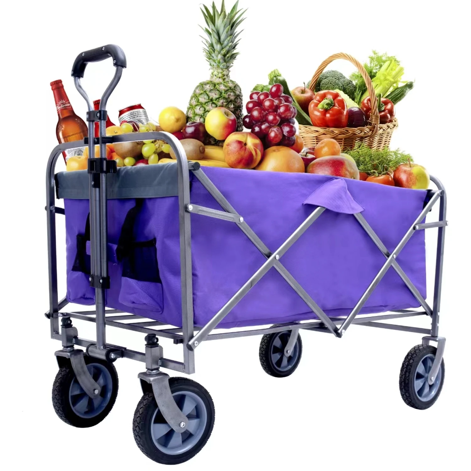 Outdoor Garden Multipurpose Micro Collapsible Beach Trolley Cart Camping Folding Wagon
Outdoor Garden Multipurpose Micro Collapsible Beach Trolley Cart Camping Folding Wagon
