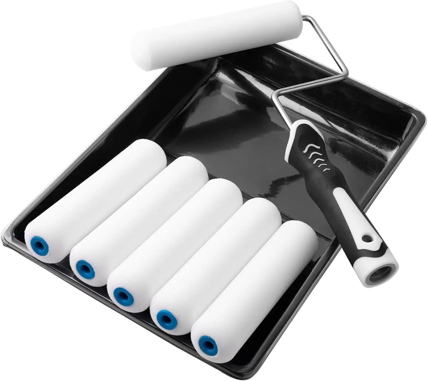 6 Inch Foam Paint Roller Kit with Tray and Liners for Walls, Cabinets, and Furniture
6 Inch Foam Paint Roller Kit with Tray and Liners for Walls, Cabinets, and Furniture