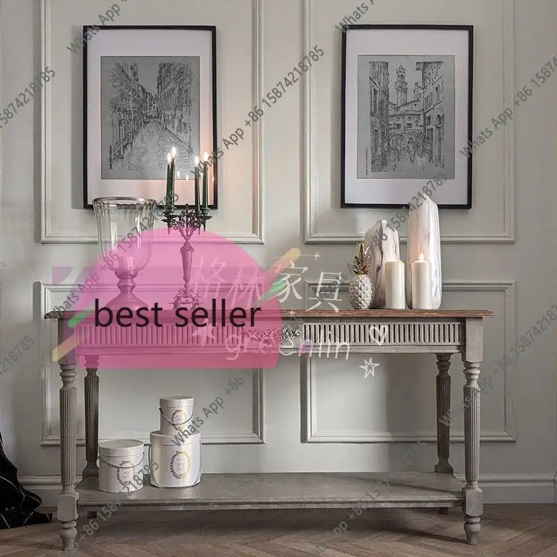 Ii French Retro Solid Wood Xuanguan Table/American Light Luxury Living Room Decoration Table/medieval Aisle Entrance Partition
Ii French Retro Solid Wood Xuanguan Table/American Light Luxury Living Room Decoration Table/medieval Aisle Entrance Partition