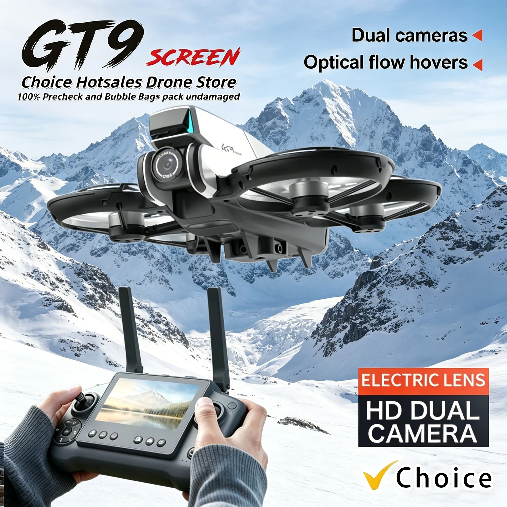 Mini GT9 Drone Professional HD Dual Camera WiFI FPV UAV LCD Remote Control Brushless Quadcopter Aerial Photography Airplane Toys
Mini GT9 Drone Professional HD Dual Camera WiFI FPV UAV LCD Remote Control Brushless Quadcopter Aerial Photography Airplane Toys