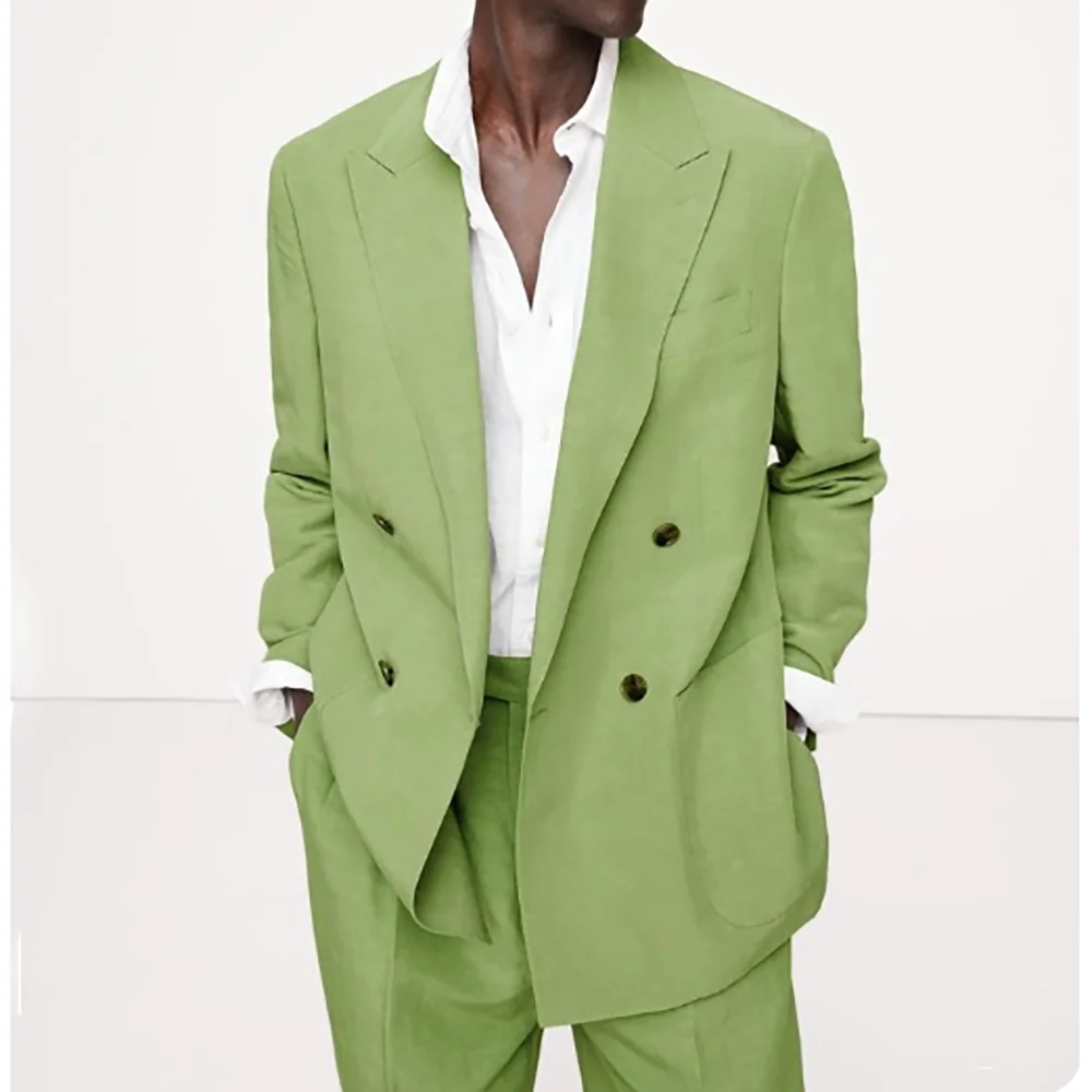 Light Green Men 2 Piecs Blazer Pants Double Breasted Peak Lapel Formal Occasion Clothing Dinner Party Tuxedo
Light Green Men 2 Piecs Blazer Pants Double Breasted Peak Lapel Formal Occasion Clothing Dinner Party Tuxedo