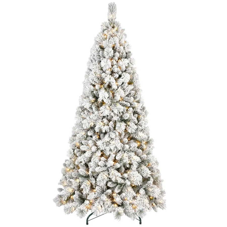 Artificial 7ft Flock LED-lit Christmas Tree with 1060PVC/Hard Needle Mixed Branch Tips Hinged Premium Foldable Base for Indoor
Artificial 7ft Flock LED-lit Christmas Tree with 1060PVC/Hard Needle Mixed Branch Tips Hinged Premium Foldable Base for Indoor
