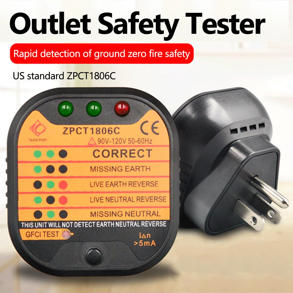 Socket Tester Voltage Test RCD 30mA Socket Detector US UK EU Plug Ground Zero Line Plug Polarity Phase Check
Socket Tester Voltage Test RCD 30mA Socket Detector US UK EU Plug Ground Zero Line Plug Polarity Phase Check