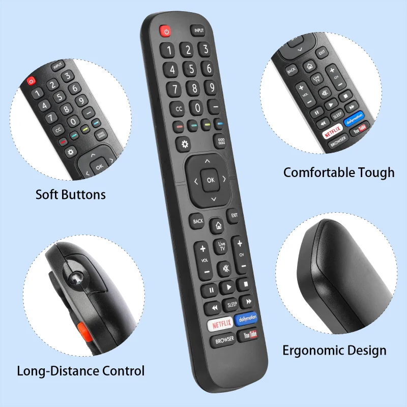 EN2G27 Remote Control Compatible With Hisense TV 5H9B 43H5C 43H7C 50H6B 50H5C 50H8C 50H7GB 55H6B 55H7B 55H5C 55H7C 55H8C 65H7B
EN2G27 Remote Control Compatible With Hisense TV 5H9B 43H5C 43H7C 50H6B 50H5C 50H8C 50H7GB 55H6B 55H7B 55H5C 55H7C 55H8C 65H7B