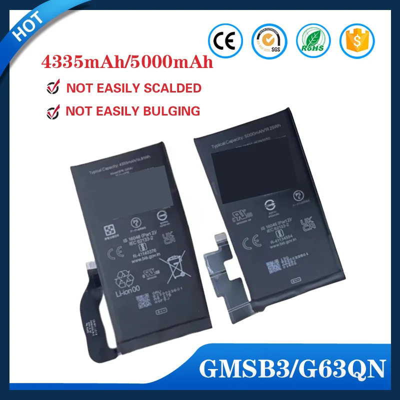 High Quality Li Ion Battery Replacement For Google Pixel 6 6A 6 Pro GMSB3 G63QN Phone Batteries Accessories
High Quality Li Ion Battery Replacement For Google Pixel 6 6A 6 Pro GMSB3 G63QN Phone Batteries Accessories