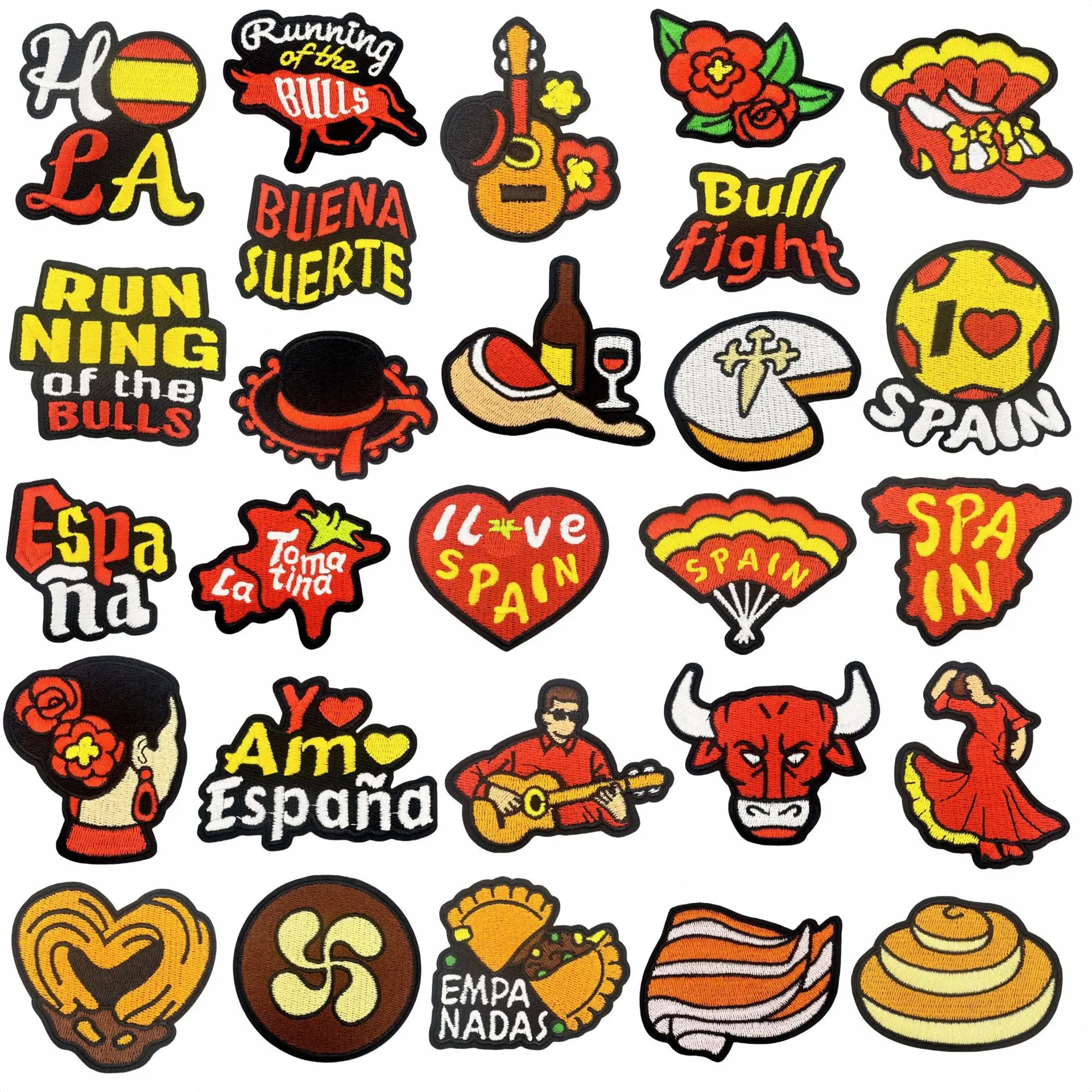 Red Spanish Style Emblem Clothing Accessories Badge Sticker Embroidered Embroidery Sticker Iron-on Patches
Red Spanish Style Emblem Clothing Accessories Badge Sticker Embroidered Embroidery Sticker Iron-on Patches