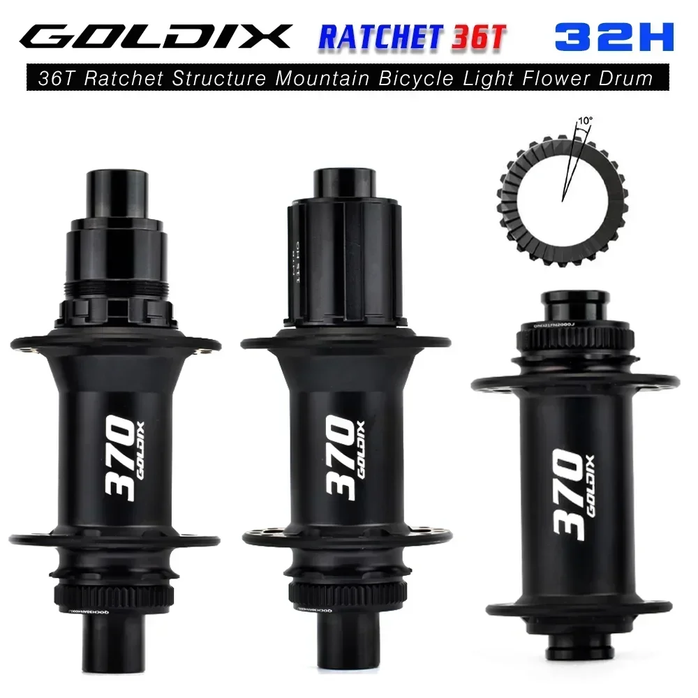 GOLDIX M370 medium lock disc brake with 32 hole ratchet wheel 36T BOOST mountain bike hub, suitable for SHIMANO, SRAM, and SWISS
GOLDIX M370 medium lock disc brake with 32 hole ratchet wheel 36T BOOST mountain bike hub, suitable for SHIMANO, SRAM, and SWISS