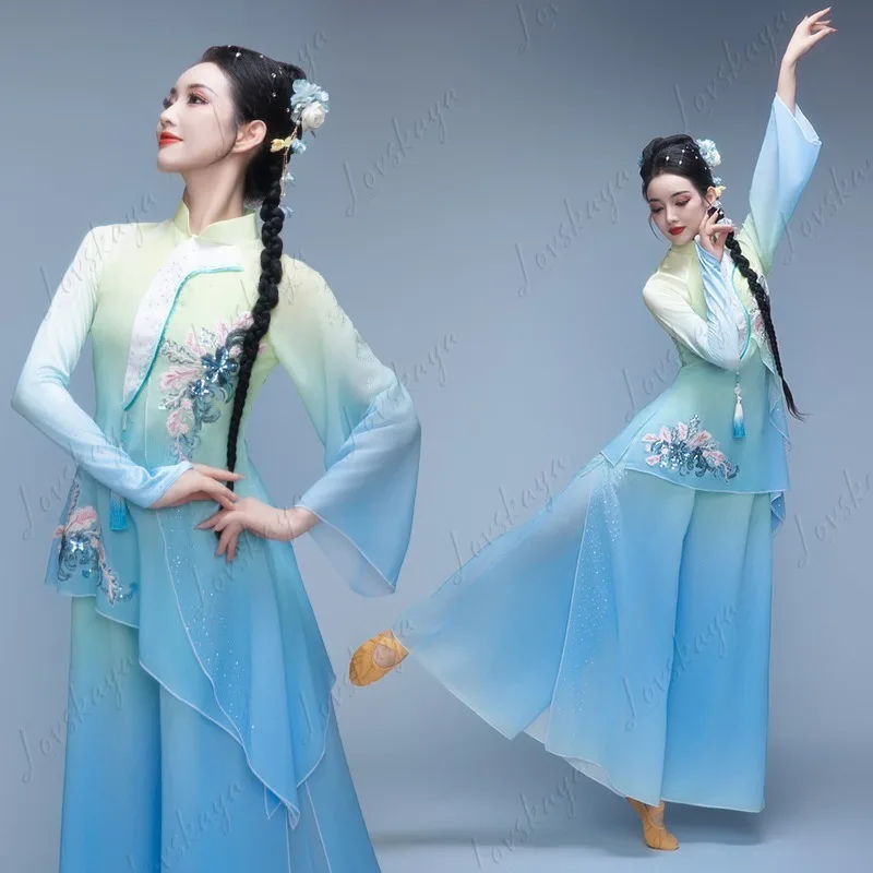 Новый танец с веером - изящный художественный экзаменный танец зонтика - танцевальный костюм для женщин Hanfu Women
Новый танец с веером - изящный художественный экзаменный танец зонтика - танцевальный костюм для женщин Hanfu Women