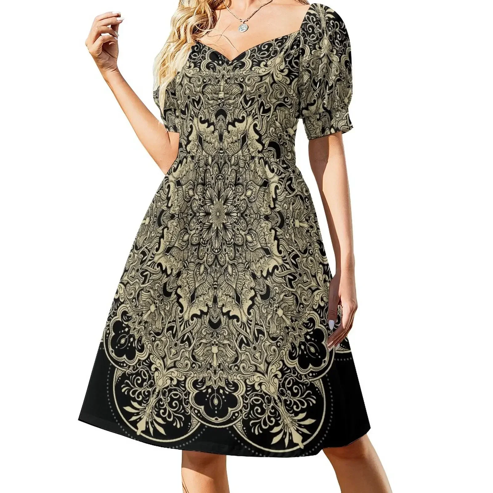 Flower Mandala Short-Sleeved Dress Dress woman women's summer dresses 2025 Bridesmaid dress woman Elegant gowns
Flower Mandala Short-Sleeved Dress Dress woman women's summer dresses 2025 Bridesmaid dress woman Elegant gowns